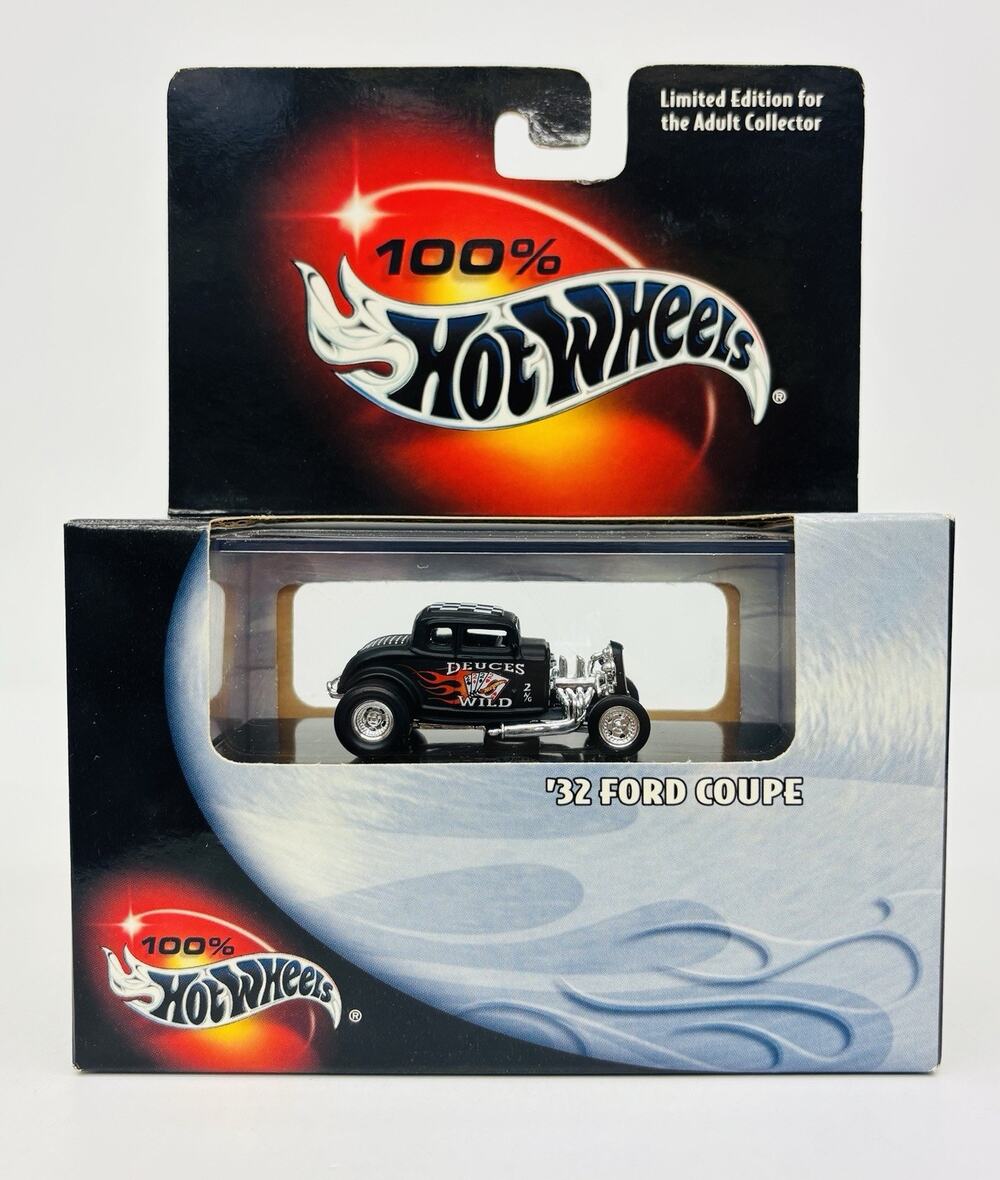 100% Hot Wheels '32 Ford Coupe Deuce's Wild Black Box 54508 New Sealed